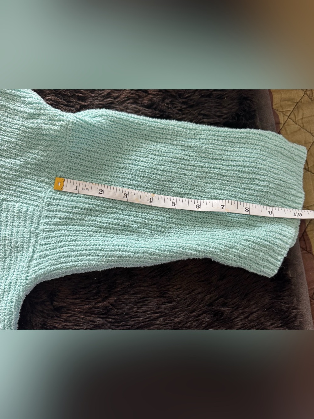 J. Jill Mint Green V-Neck Hooded Knit Sweater - Picture 9 of 10